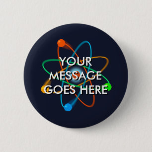 Personalised Atomic Structure Science 6 Cm Round Badge