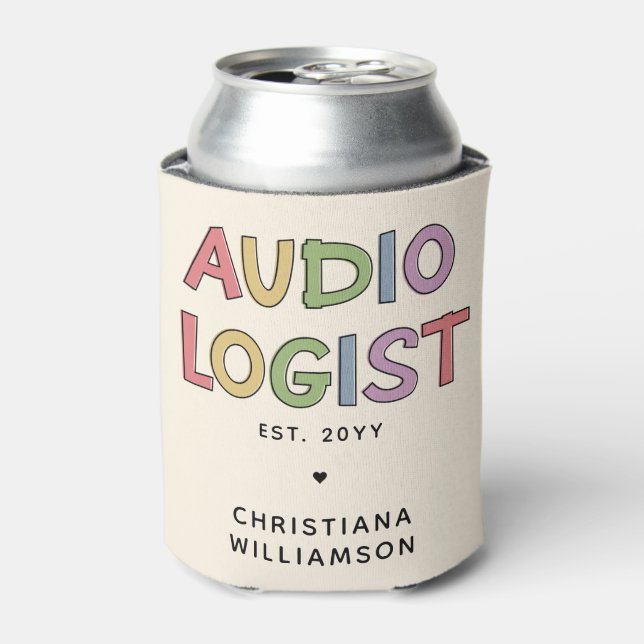 Personalised Audiologist Audiology Graduation Gift Can Cooler (Can Front)