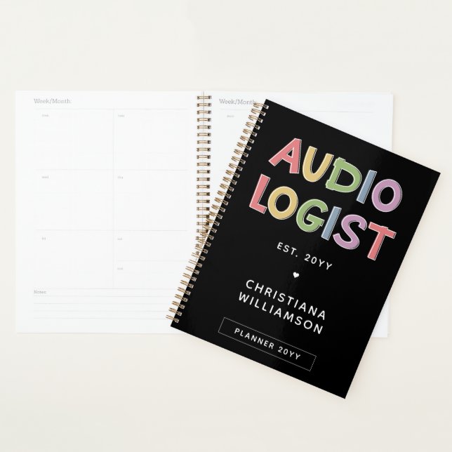 Personalised Audiologist Audiology Graduation Gift Planner (Display)