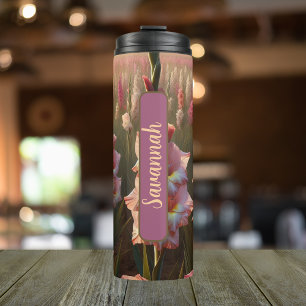 Personalised August Birth Flower Gladiolus 12 oz Thermal Tumbler