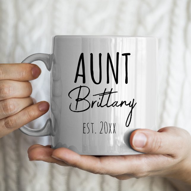 Personalised Aunt & Est. Year Coffee Mug (Creator Uploaded)