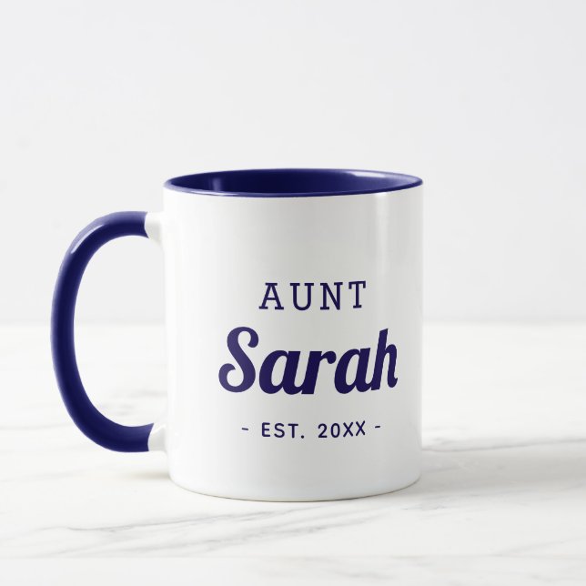 Personalised Aunt Monogram Mug (Left)