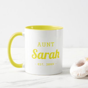 Personalised Aunt Monogram Mug