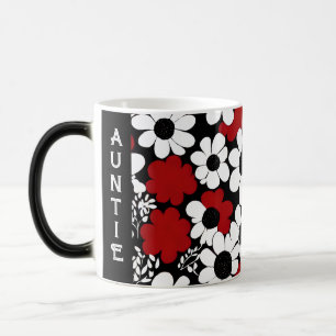 Personalised Auntie Floral Pattern  Magic Mug