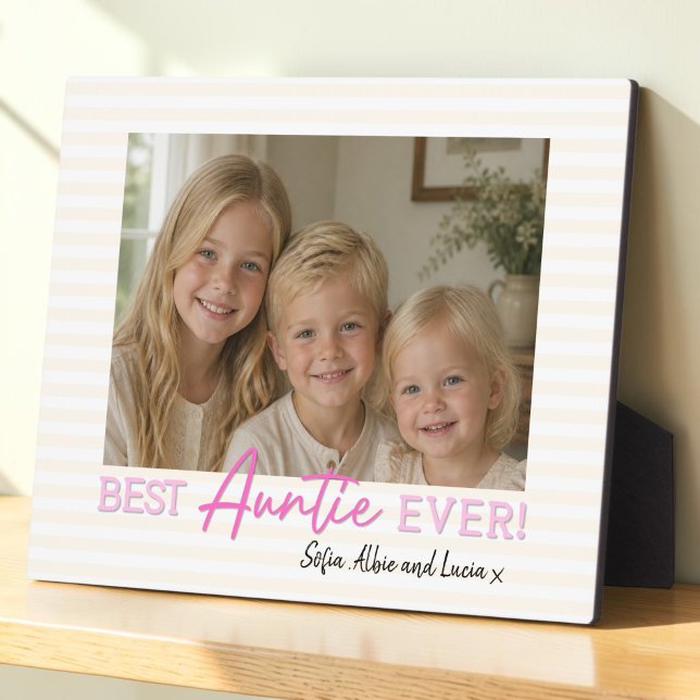 Personalised Auntie Photo Keepsake Plaque (Creator Uploaded)