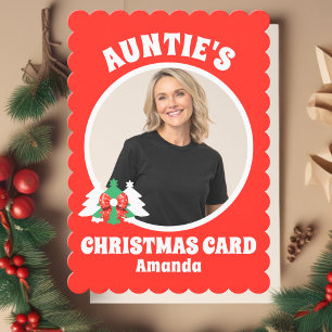 Personalised Auntie's Photo Christmas Holiday Card