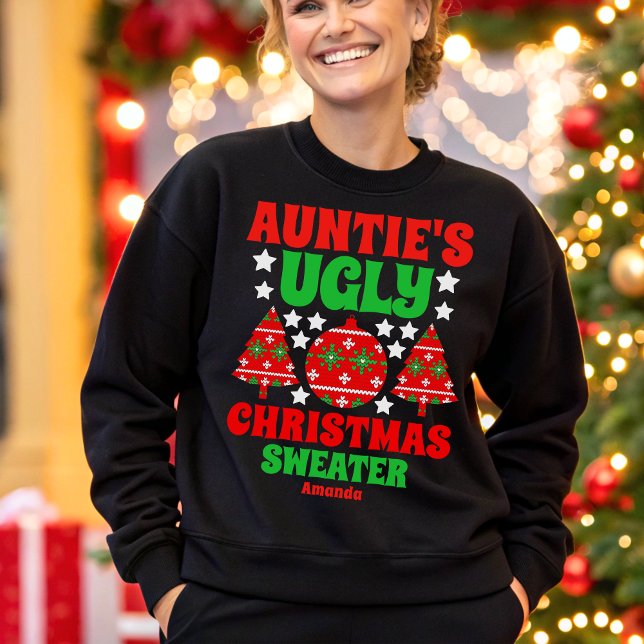 Personalised Auntie's Ugly Christmas Sweater (Creator Uploaded)