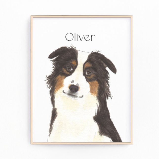 Personalised Aussie Australian Shepherd Photo Print (Creator Uploaded)