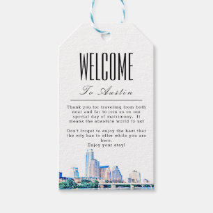 Personalised Austin Texas Welcome Gift Tag