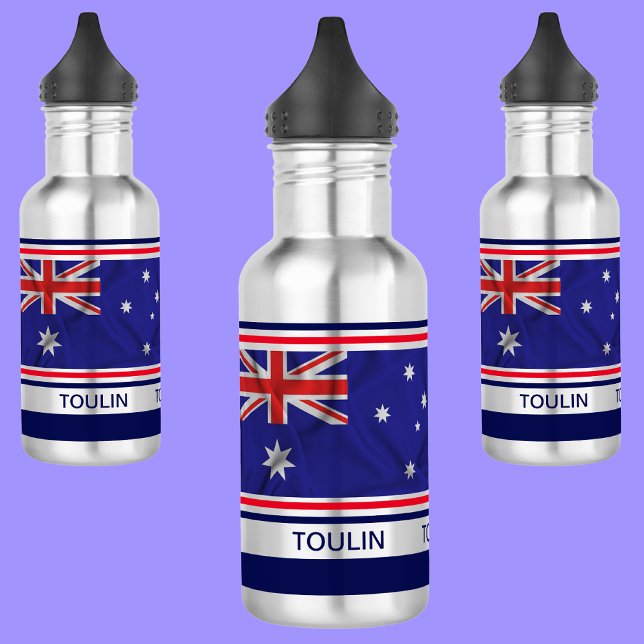 Personalised  Australia Flag  532 Ml Water Bottle (Creator Uploaded)