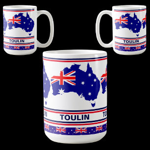 Personalised Australia Flag Coffee Mug