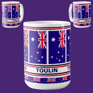 Personalised Australia Flag Coffee Mug