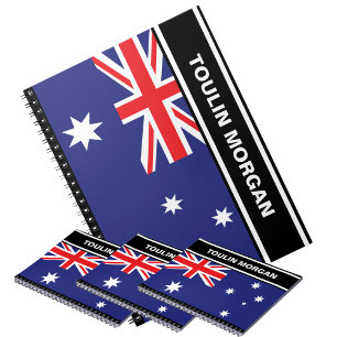 Personalised Australia Flag Notebook
