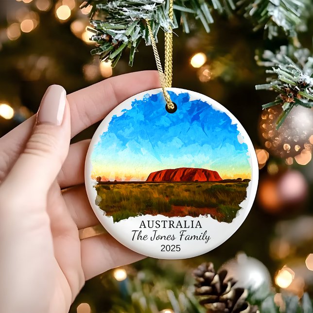 Personalised Australia Ornament, Australia Gift Ceramic Tree Decoration (Creator Uploaded)