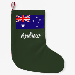 Personalised Australian flag Christmas stocking