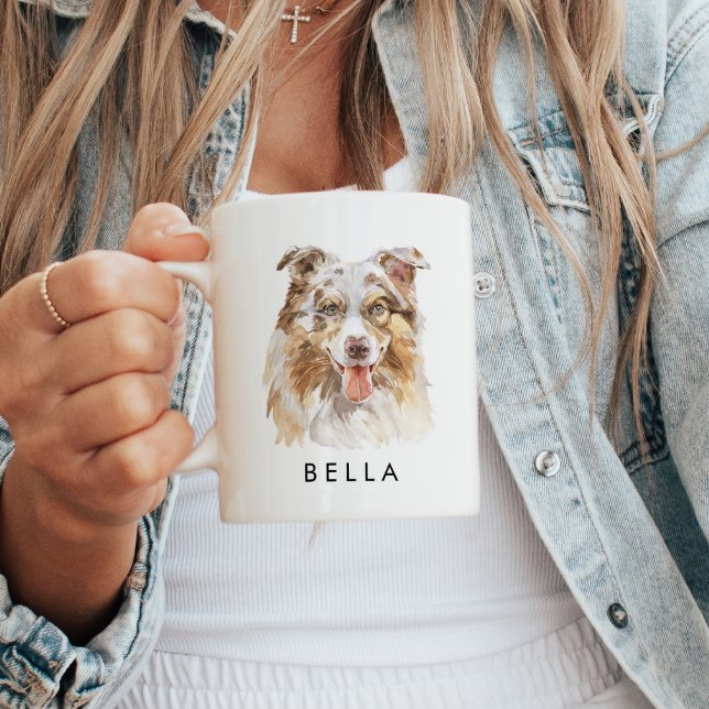 Personalised Australian Shepard Dog Lover Gifts Coffee Mug (Creator Uploaded)