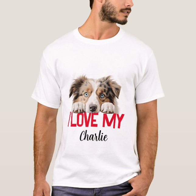 Personalised Australian Shepherd T-Shirt (Front)