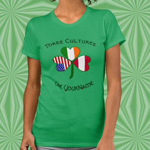 Personalised Austria Ireland USA Shamrock Women's T-Shirt