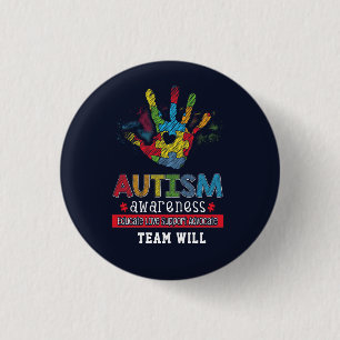 Personalised Autism Awareness Educate Advocate 3 Cm Round Badge