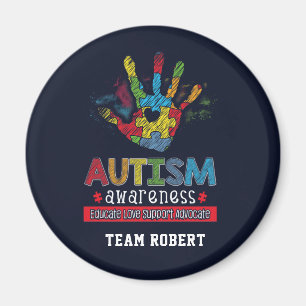 Personalised Autism Awareness Educate Advocate Magnet
