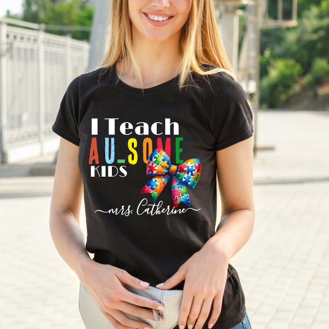 Personalised Autism Awareness Teacher T-Shirt (Creator Uploaded)