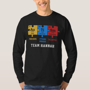 Personalised Autism Chemistry Elements Puzzles T-Shirt