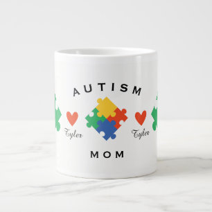 Personalised Autism Mum Large Coffee Mug