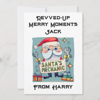 Personalised Auto Mechanic Christmas Card