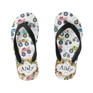 Personalised Automotive Kid's Flip Flops