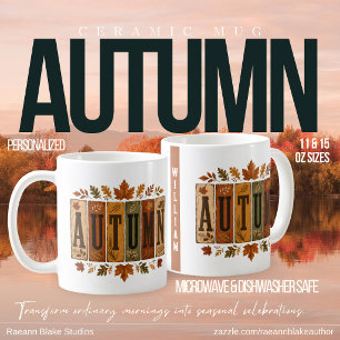 Personalised Autumn Celebration Ceramic Mug