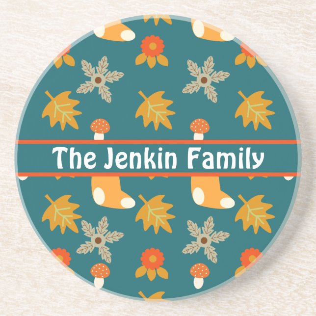 Personalised Autumn Coaster (Front)