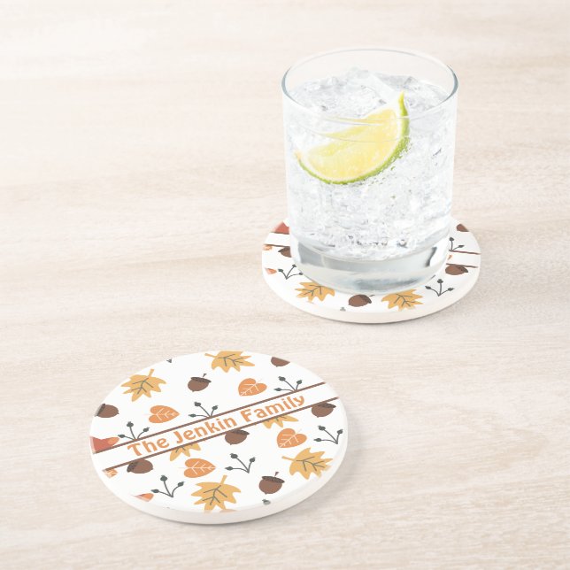 Personalised Autumn Coaster (Side)