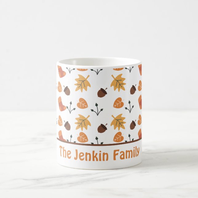 Personalised Autumn Coffee Mug (Center)