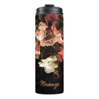 Personalised Autumn Flowers Stylised Print