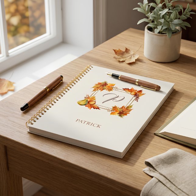 Personalised Autumn Harvest Monogram Notebook (Creator Uploaded)