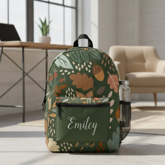 Personalised Autumn Leaves Backpack – Custom Name 