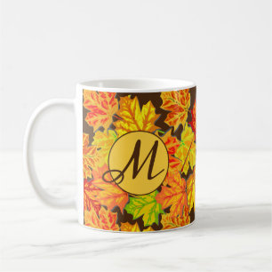 Personalised Autumn Leaves Coffee Mug