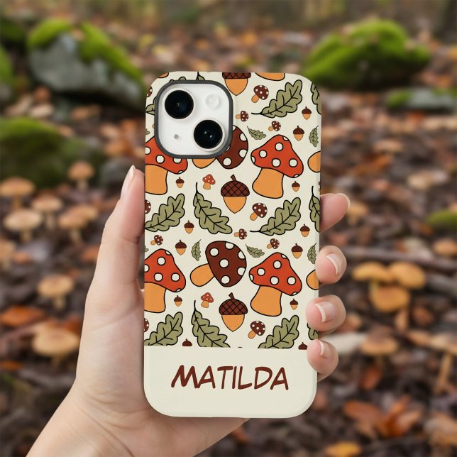 Personalised Autumn Mushroom & Acorn Phone Case (Creator Uploaded)