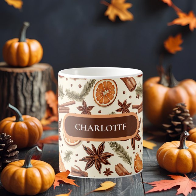 Personalised Autumn Spice Mug with Name (Creator Uploaded)