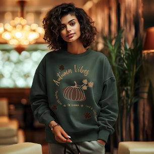 Personalised Autumn Vibes Sweatshirt