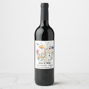 Personalised Autumn Wildflower Wine Label