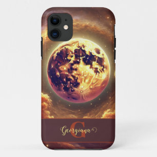 Personalised Autumnal Galaxy Harvest Moon Case-Mate iPhone Case