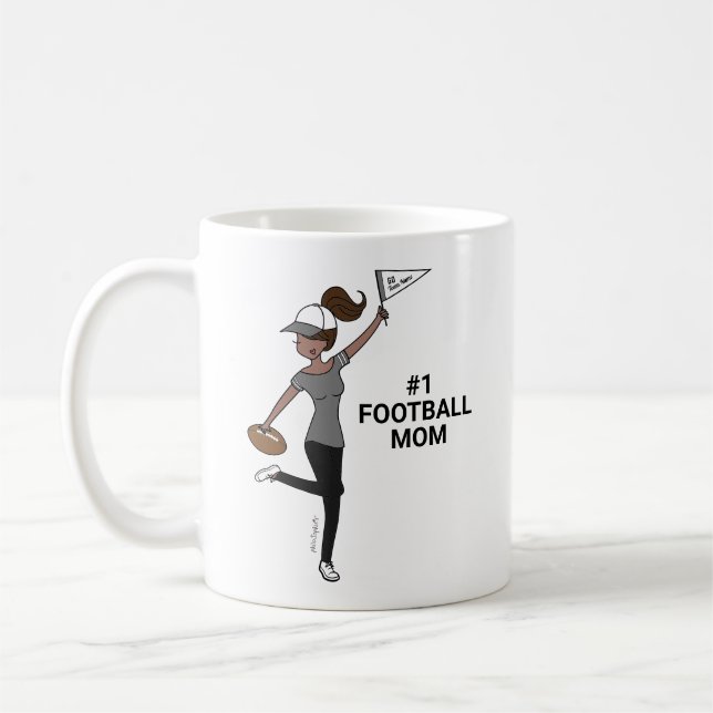 Personalised Avatar #1 Football Fan Coffee Mug (Left)
