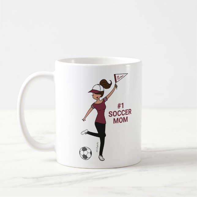 Personalised Avatar #1 Soccer Fan Coffee Mug (Left)