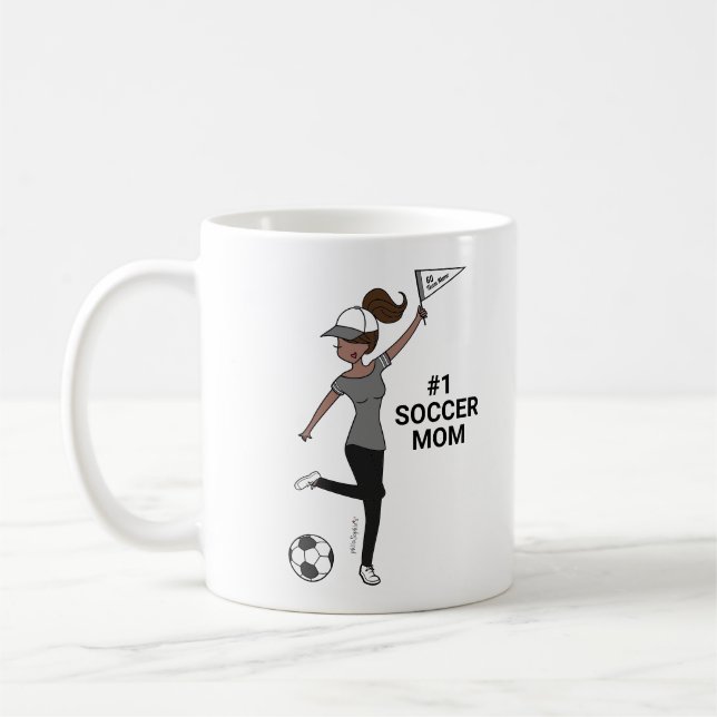 Personalised Avatar #1 Soccer Fan Coffee Mug (Left)