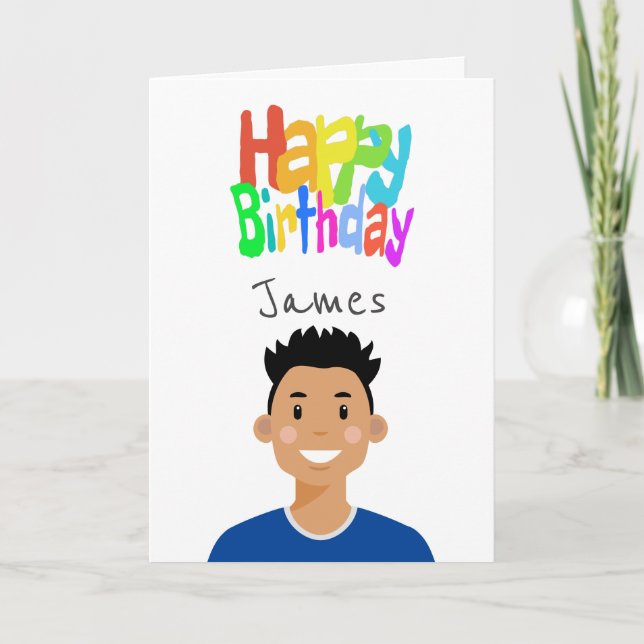 Personalised Avatar Birthday Card (Front)