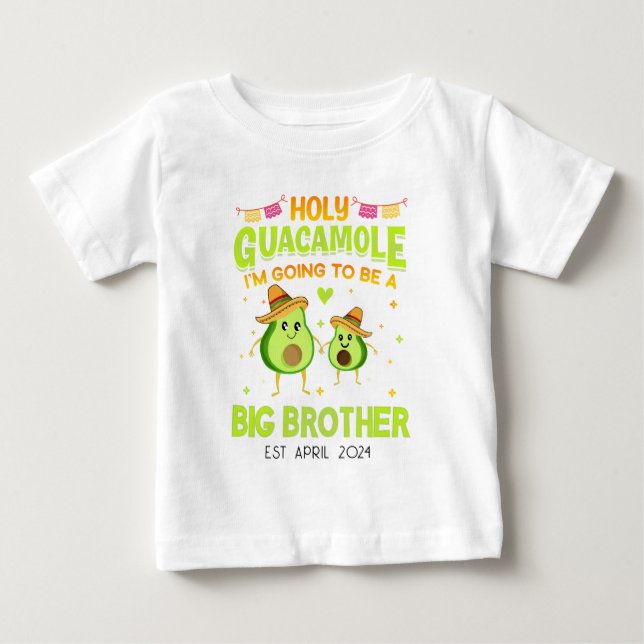 Personalised Avocado Big Brother Announcement  Baby T-Shirt (Front)