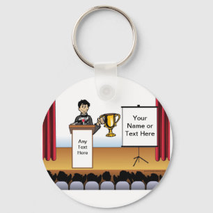 Personalised Award - Male Cartoon Key Ring