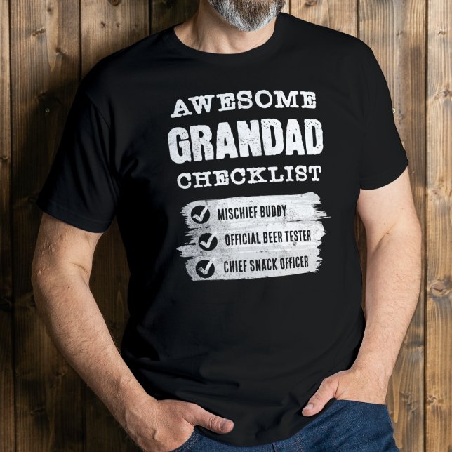 Personalised Awesome Grandad Funny T-Shirt (Creator Uploaded)