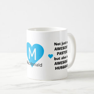Personalised AWESOME PASTOR AWESOME HUSBAND Coffee Mug
